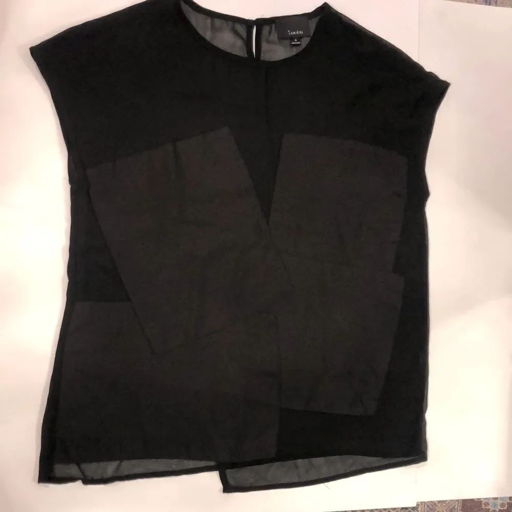 Lumiere Sheer Black Blouse Women’s size Small